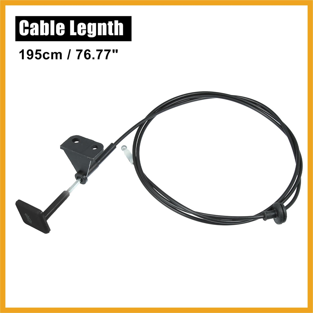 Partuto 74130SNAA01 Front Hood Latch Lock Release Wire Cable Replace for Honda Civic 2006-2011 Black Replacement
