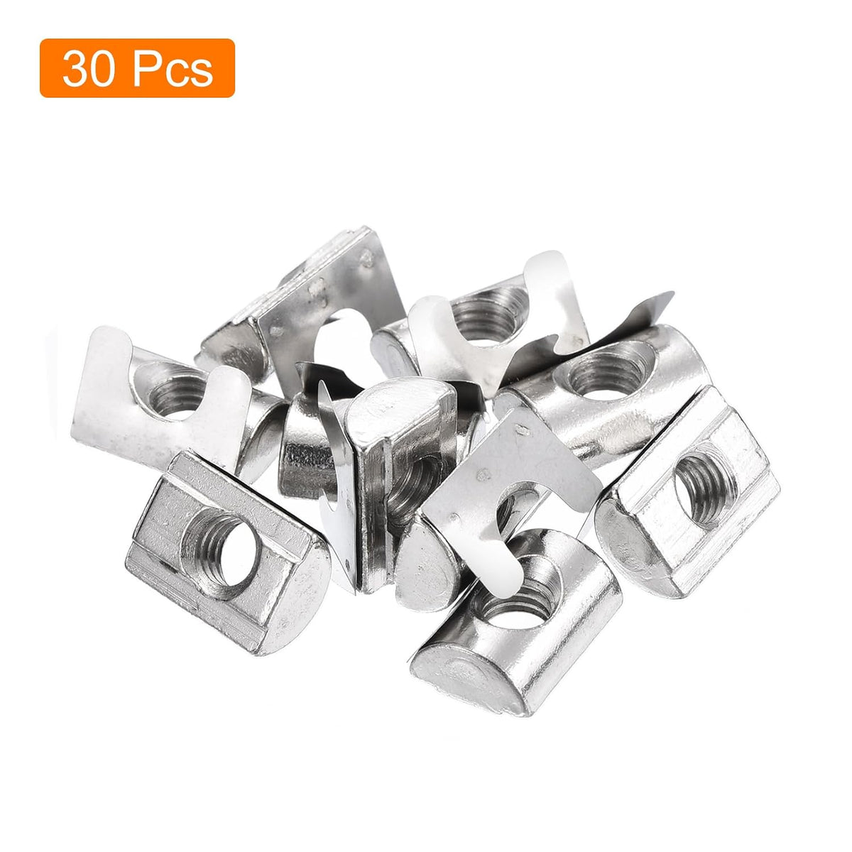 uxcell 30Pcs M8 T Nuts Roll in Spring T Nut 4040 Series W/Spring Sheet