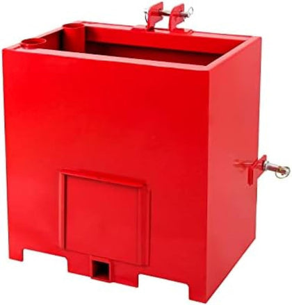3 Point Ballast Box, 800lbs Capacity Hitch Ballast Box, Standard 2'' Hitch Receiver, Tractor Ballast Box with 5cu. Ft