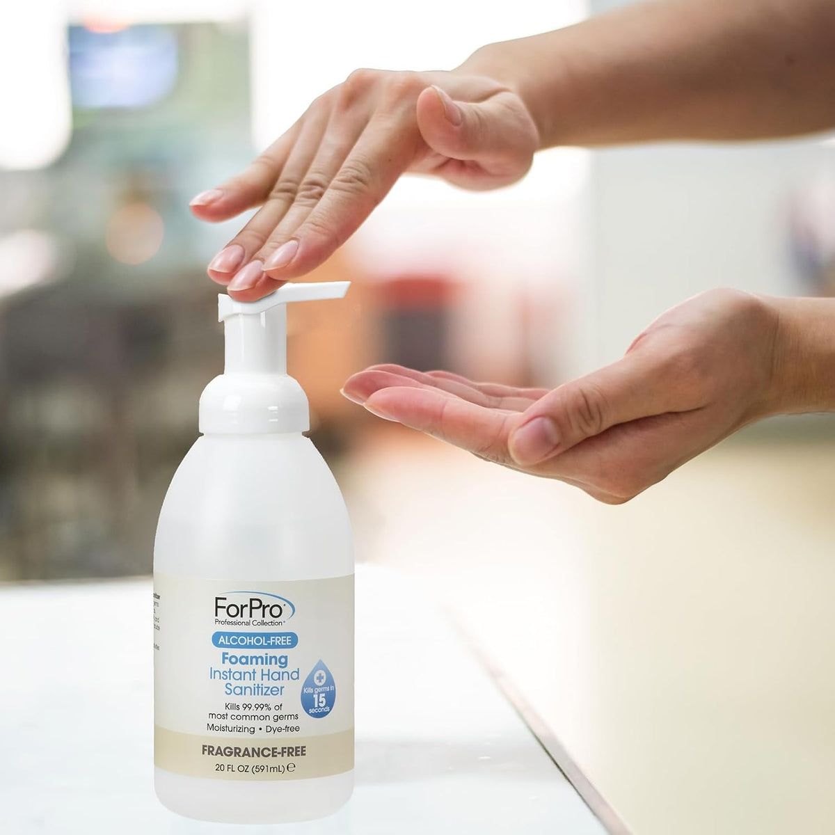 ForPro Foaming Instant Hand Sanitizer, 20oz, Fragrance Free