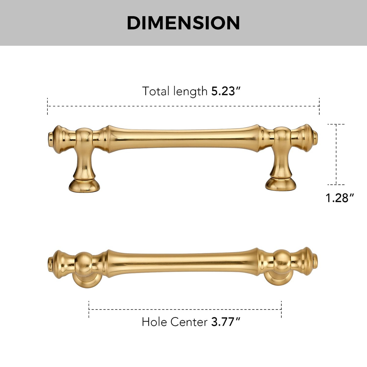 Champagne Bronze Cabinet Pulls Drawer Pulls, 3-3/4 Inch, 6 Pack