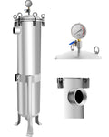 2" NPT Heavy Duty 304 Stainless Steel Bag Filter Housing 150 PSI Max