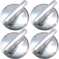 AP5668987 PS2375871 7733P410-60, Surface Burner Knobs Chrome Plated Plastic Ring with Nonslip Grip, Replacement Knobs, Control Knobs, Compatible with Maytag, Magic Chef, Jenn Air,etc (4 pack)