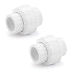 Hydroseal PVC Pipe Fitting, 0.75" Union Jetstream, Pack of 2 Pieces, Schedule 80, White, EPDM O-Ring, Socket x Socket, F1970, SCH80 (3/4")