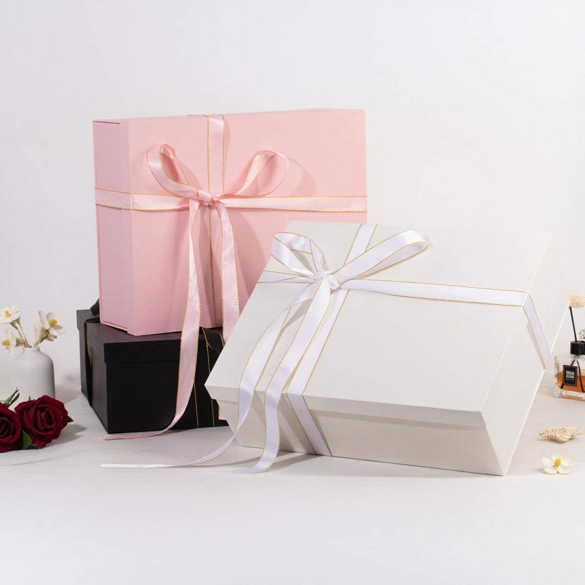 Extra Large Gift Box 16.5x13x5.5 inches,Pink Gift Boxes with Lids for Presents,Perfect for Birthday,Valentine's