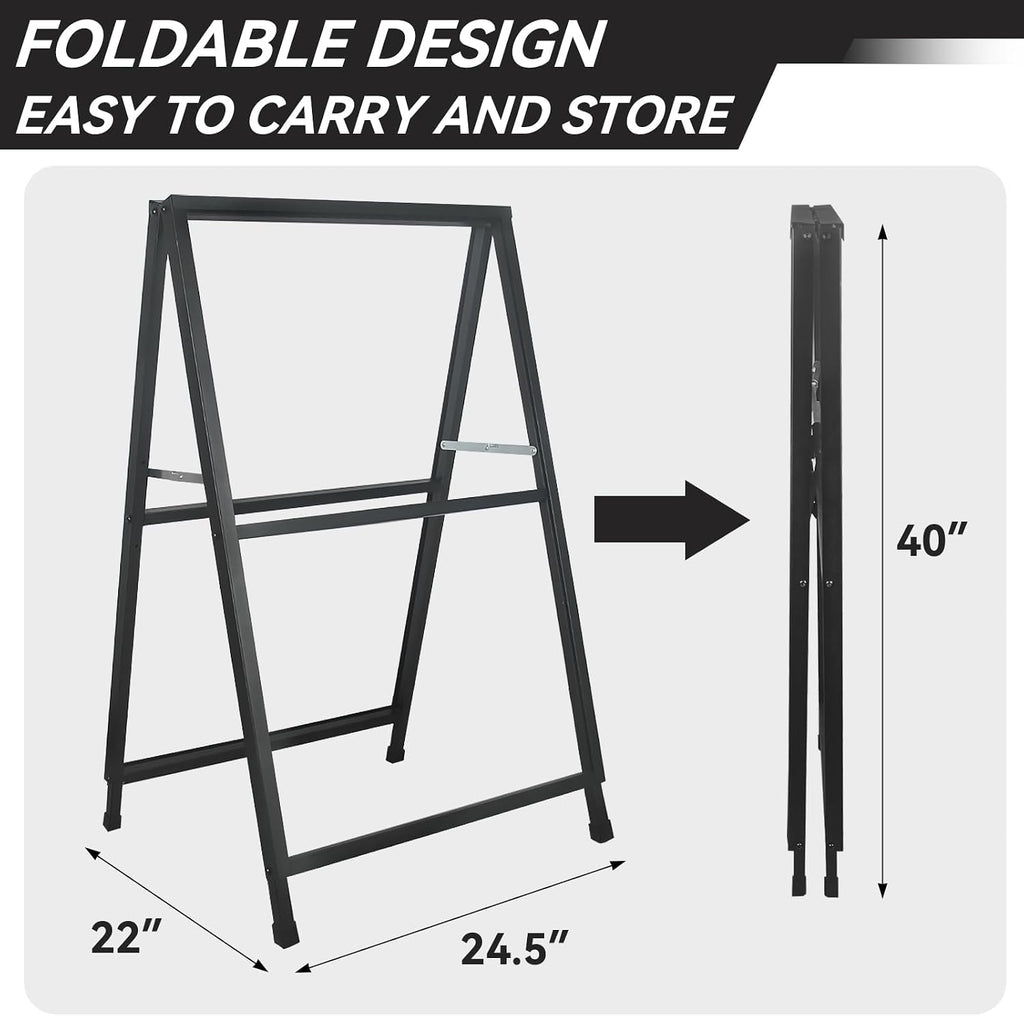 A-Frame Sidewalk Sign Heavy Duty Sandwich Boards 24x36 Inch(Frame Only)