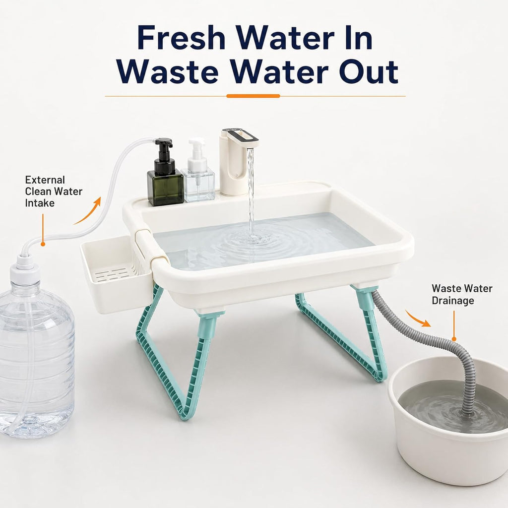 Portable Sink Hand Wash Station with Electric Faucet