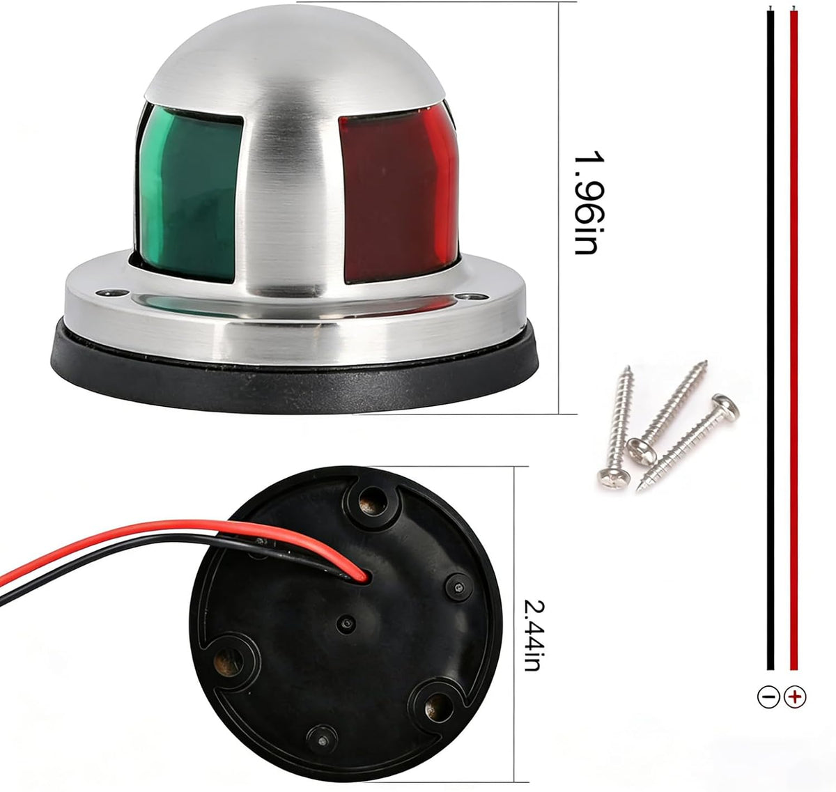 Boat Navigation Lights LED Marine Nav Light Red Green Bow Stern Light