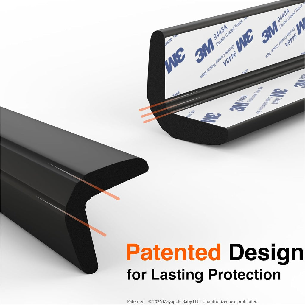 Fireplace Edge Corner Protector, Extra-Wide 9ft Edge 2 Corners