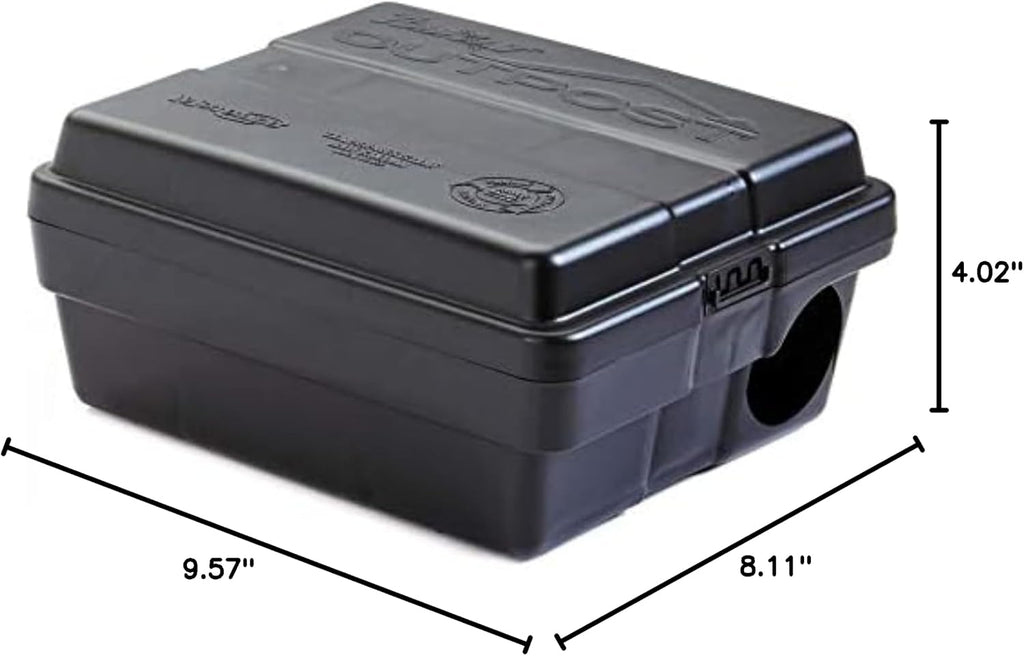 Outpost Rat Bait Station | Single Station Targets Small Mice Up to Large Rats | Position Horizontal or Vertical |