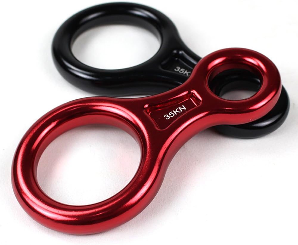 35KN Super 8 Belay Device Titan Figure 8 Descender for Climbing Rigging Plate Downhill Heavy Duty Equipment