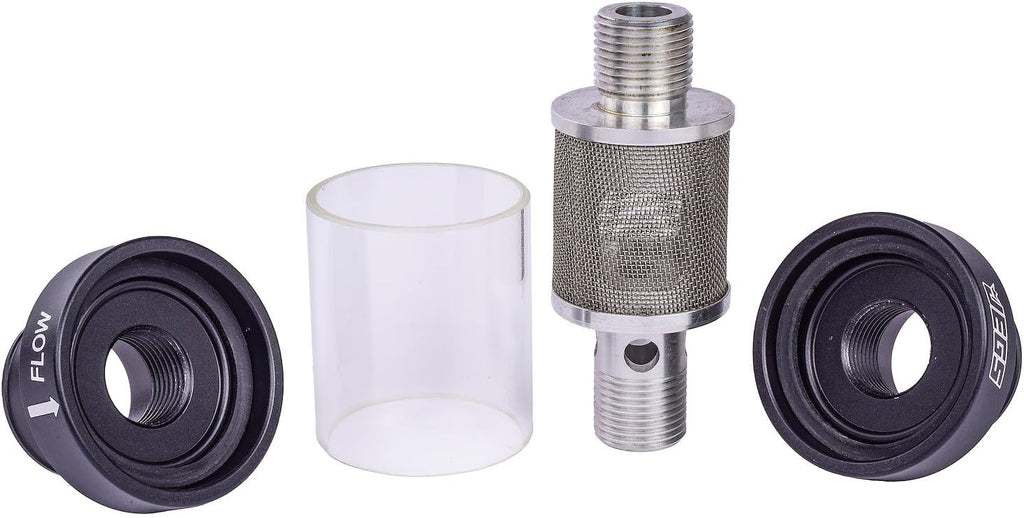 Inline Coolant Filter [1 1/2 in. OD, Black Anodized Finish]