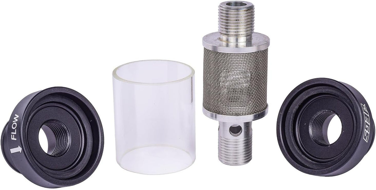 Inline Coolant Filter [1 1/2 in. OD, Black Anodized Finish]