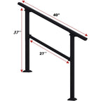 Hand Rails for Outdoor Steps,3 Step Stair Railing Kit