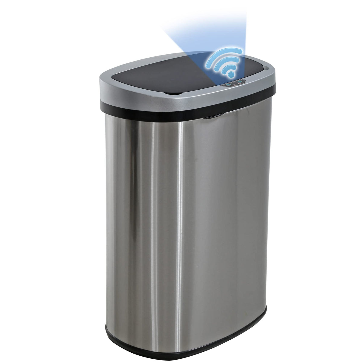 13 Gallon Stainless Steel Trash Can with Lid | Steel