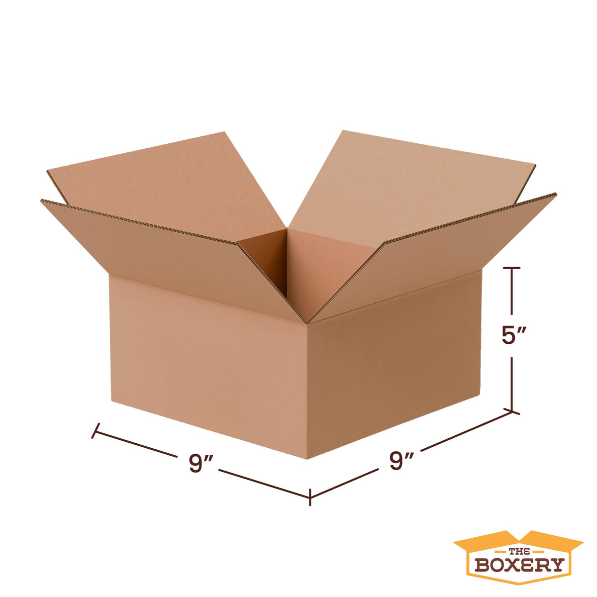 9"x9"x5" Corrugated Cardboard Boxes 100-Pack