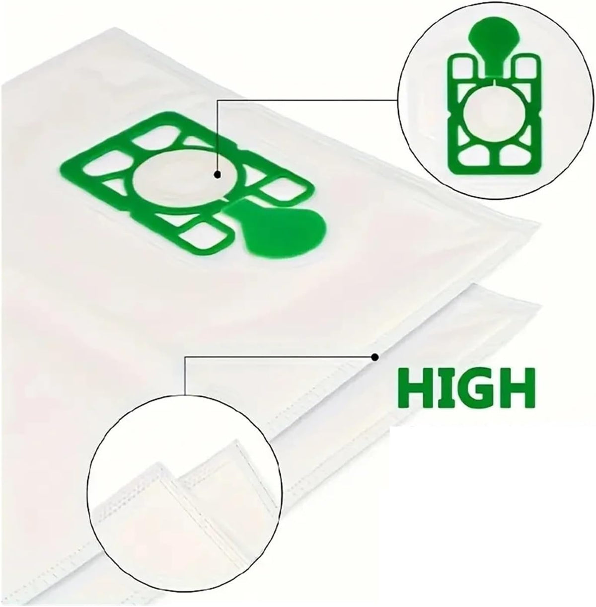 10-pack Vacuum Bags. Compatible For Hetty. Compatible For James.