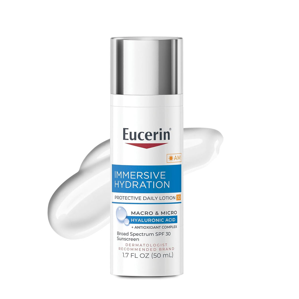 Immersive Hydration Daily Face Lotion SPF 30, 1.7 FL OZ | Lightweight Face Moisturizer with Hyaluronic Acid, Improves
