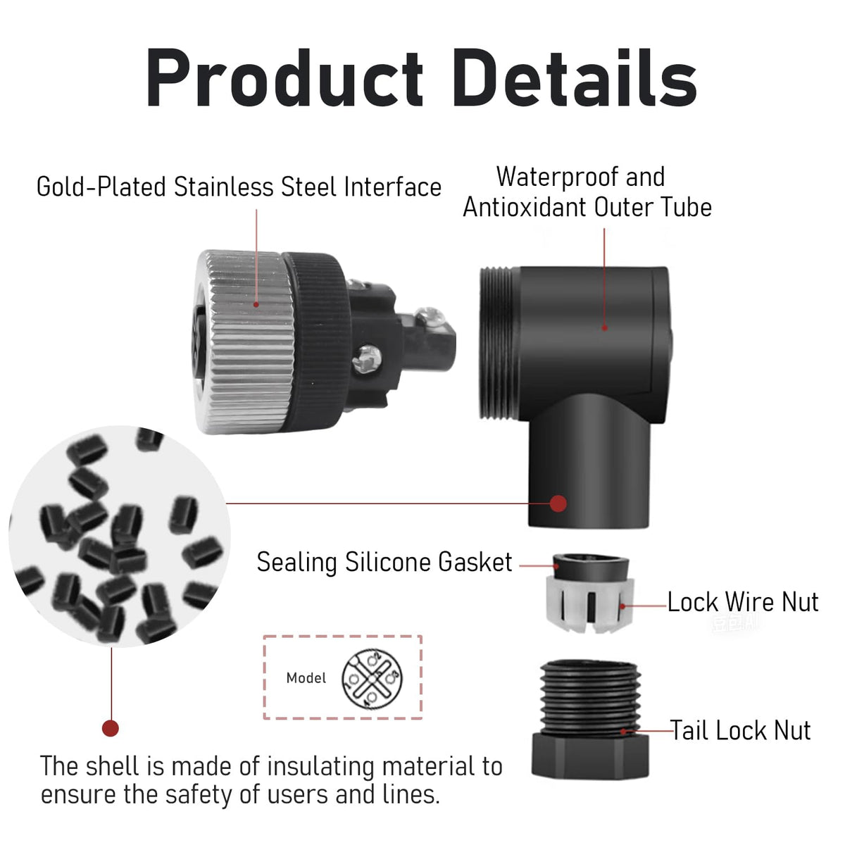 10Pcs M12 5Pin Female Industrial Aviation Connector (A-Code) Waterproof, Sensor Socket Field-Assemblable 12mm Circular Socket Panels Adapter IP67 Right Angel