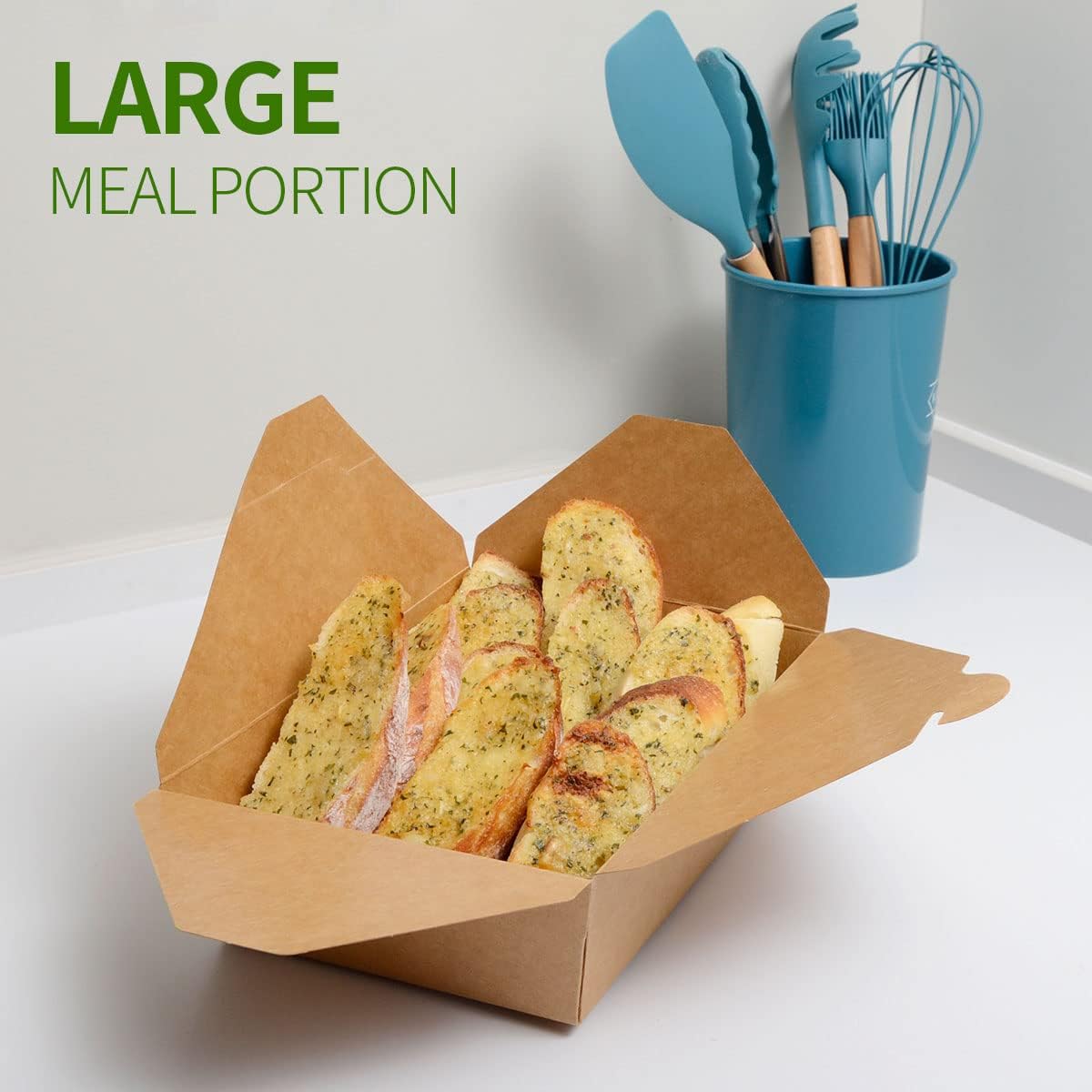 70 oz Large Take Out Food Containers 50 Pack, Paper To Go Box #3