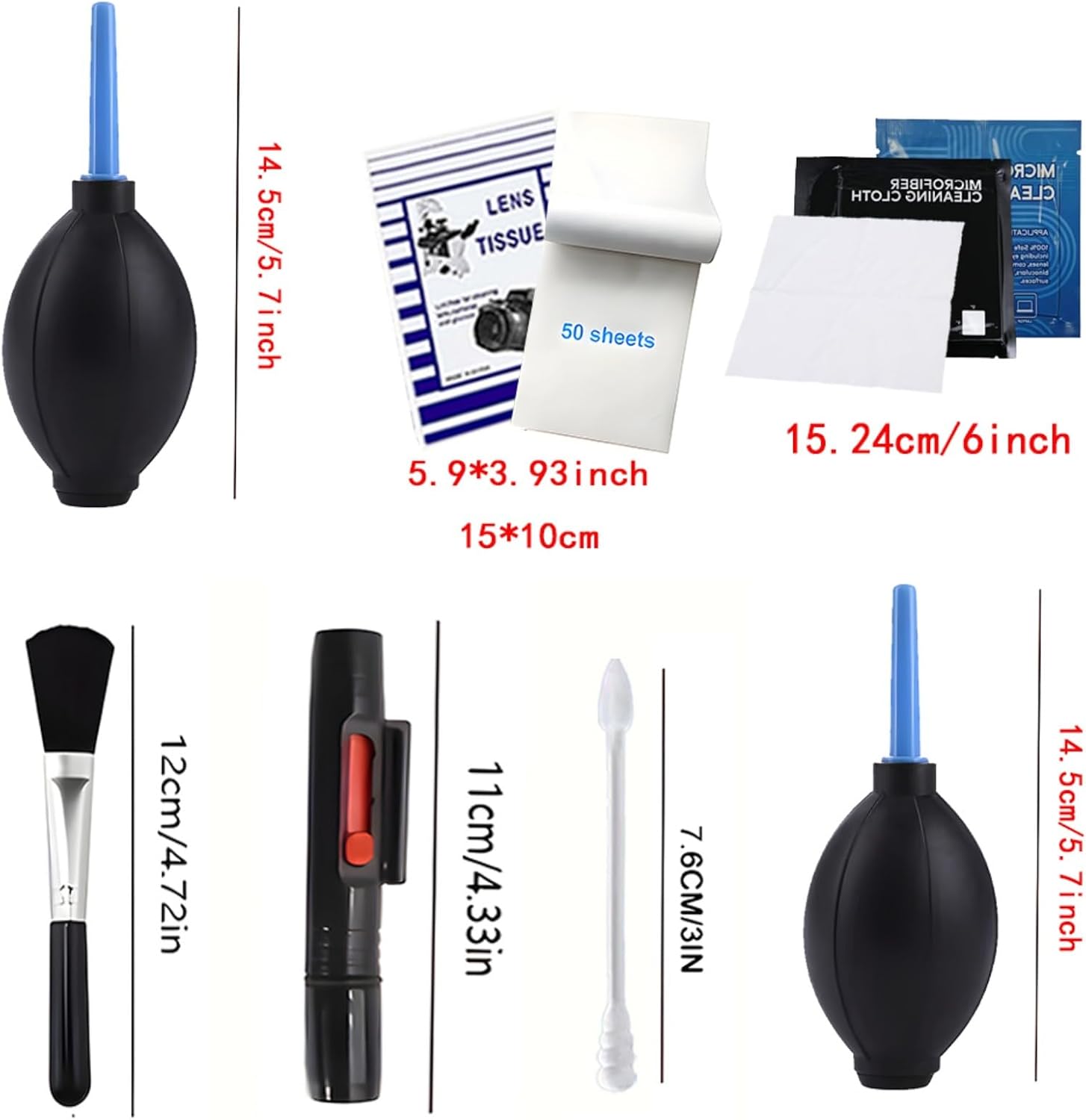 Professional Camera Cleaning Kit(38 pcs) - Including Lens Paper/Blower, APS-C Clean Swabs, Microfiber Cloths, Lens