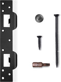 Door Strike Plate Double Opening, with Reinforced Torx Screws, Bit | Matte Black Powder Coat, Heavy-Duty Hardened