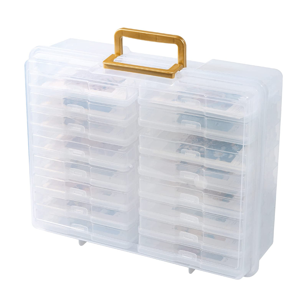 Photo Storage Box and 16 Inner 4" x 6" Photo Storage Containers