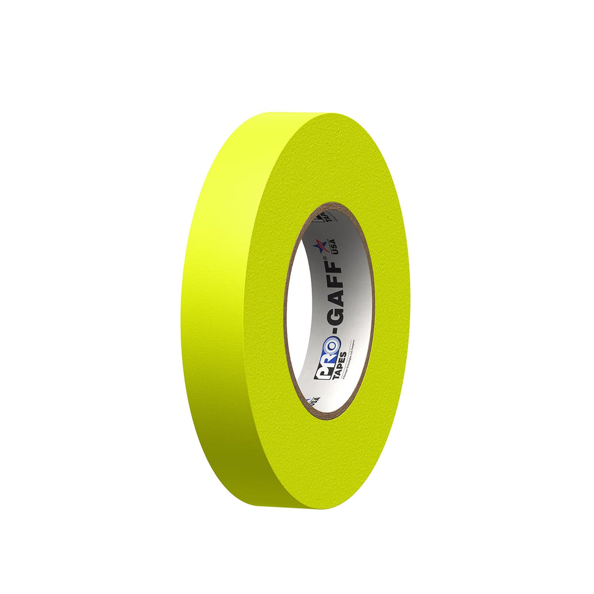 1" Width ProTapes Pro Gaff Premium Matte Cloth Gaffer's Tape With Rubber Adhesive, 50 yds Length x, Fluorescent