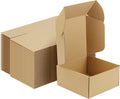 8x8x4 Inches Shipping Boxes Pack of 25, Small Corrugated Cardboard Box for Mailing Packing Literature Mailer