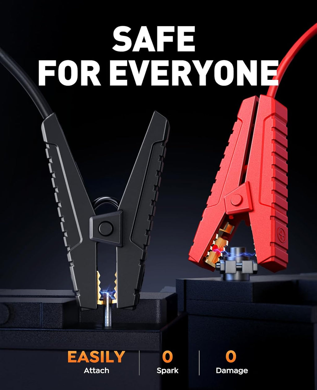 Car Battery Jump Starter with Air Compressor 6000A 150PSI, Car Jumper Starter Portable (All Gas/10L Diesel), Jump Box