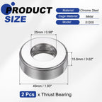 uxcell 51205 Thrust Bearing, 2pcs 0.98" Bore x 1.93" OD x 0.62" Width