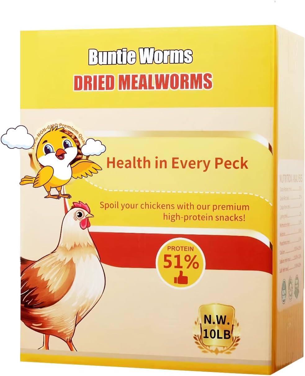 10LB Dried Mealworms for Wild Birds and Chicken