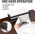 18" Paper Dispenser with Cutter + White Kraft Paper Roll
