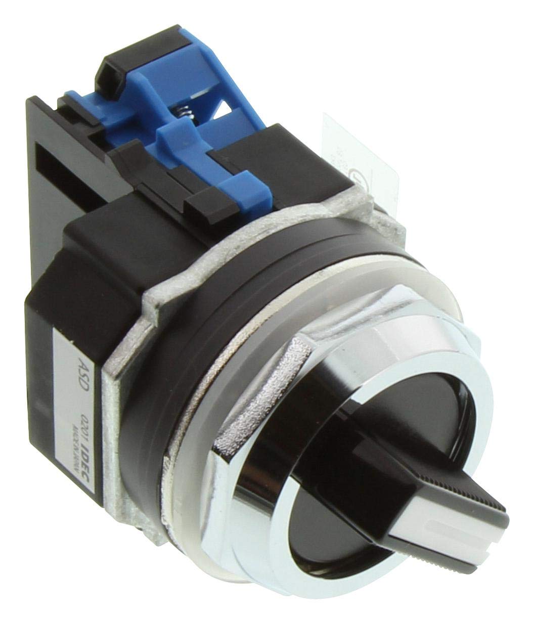 IDEC ASD210NU 1 Normally Open Contact, 2 Position, 30 MM Diameter, KNOB Operator, MAINTAINED, Non-Illuminated, SELECTOR Switch, TWND Series