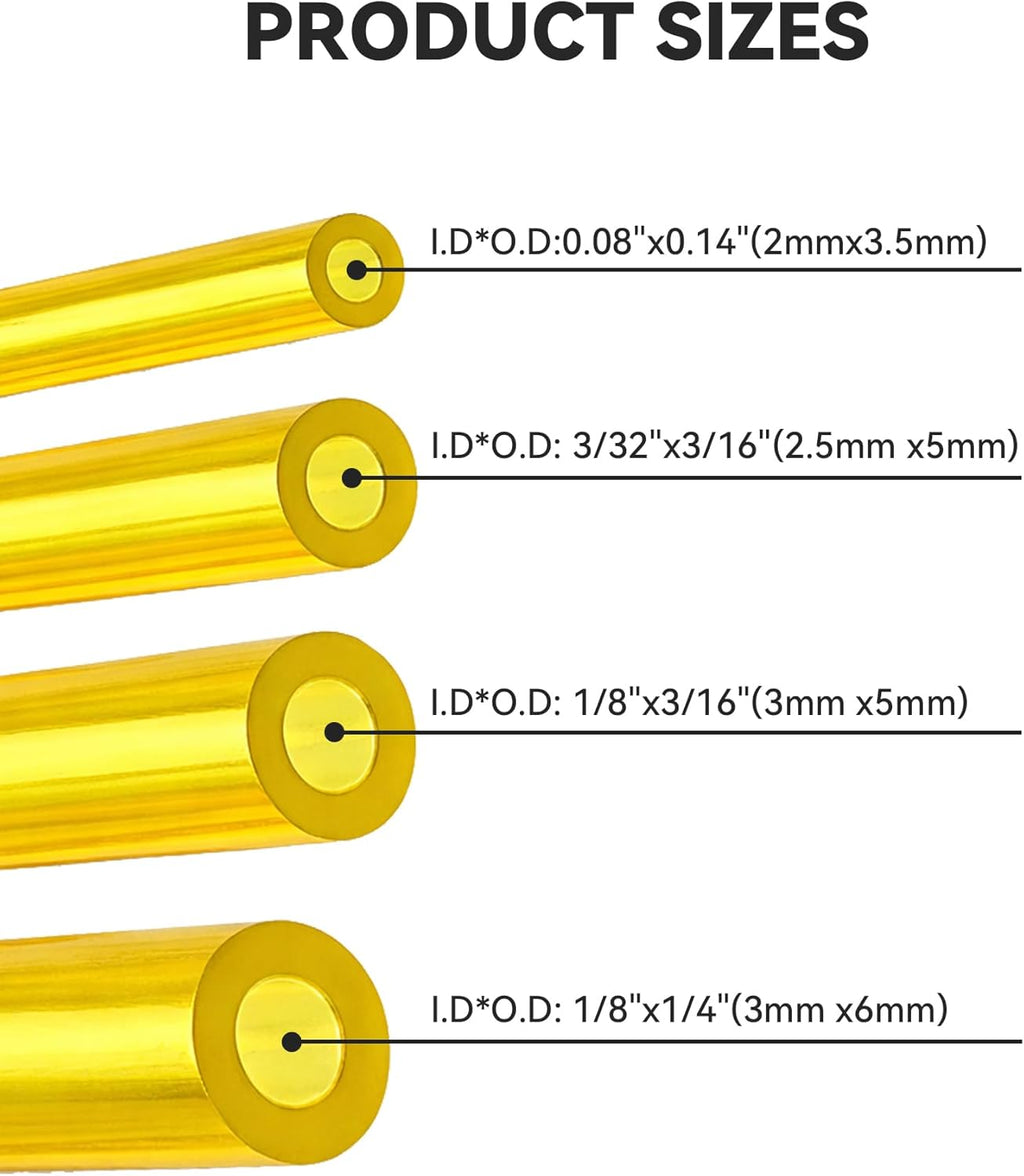 Fuel Gas Line Kit Primer Bulb for Chainsaw Small Engine | 4 Size 4-Feet Fuel Hose Tube for Poulan Homelite Craftsman