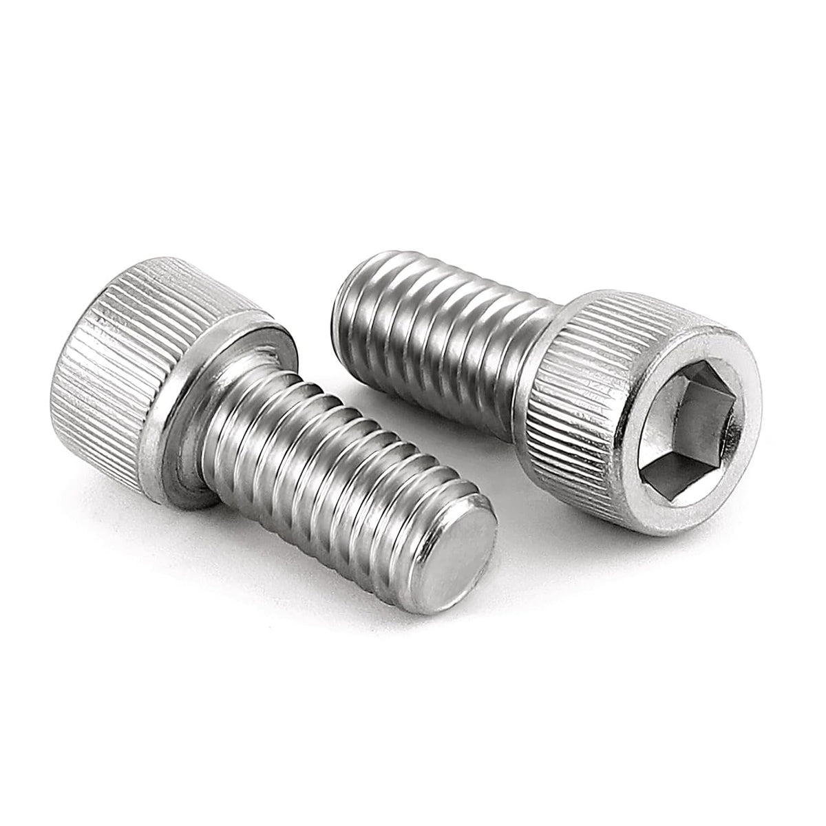 10-24 x 5/8" Socket Head Cap Screws, Full Thread, Allen Socket Drive, 304 Stainless Steel 18-8, Bright Finish, Quantity 50
