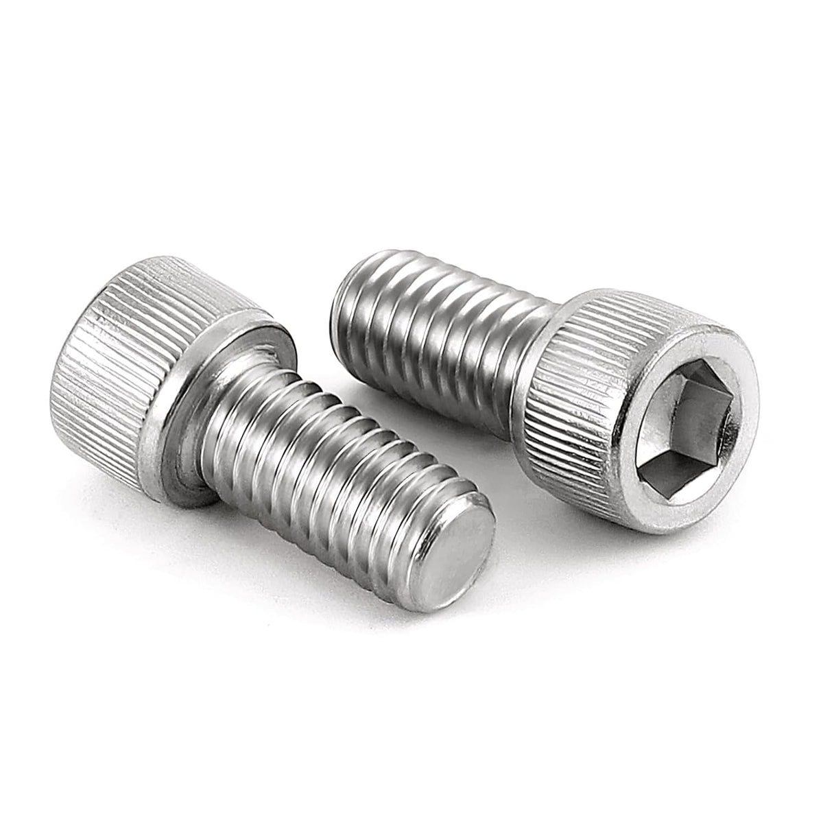 10-24 x 1/2" Socket Head Cap Screws, Full Thread, Allen Socket Drive, 304 Stainless Steel 18-8, Bright Finish, Quantity 50