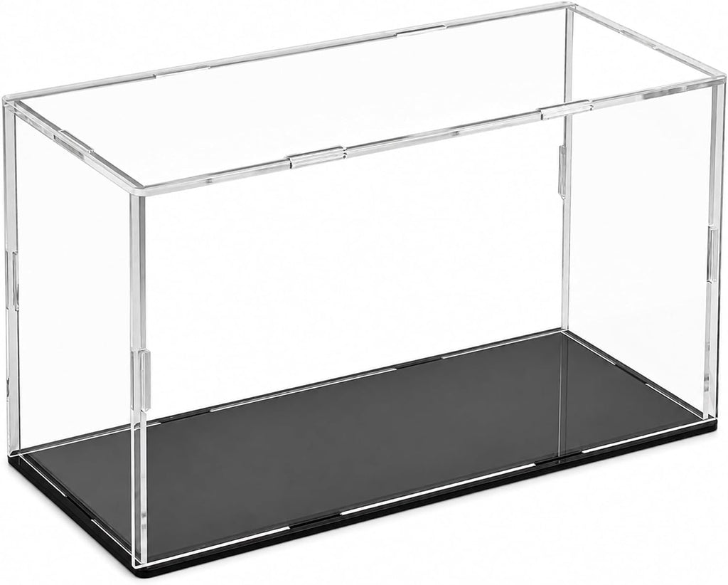 Self-Assembly Acrylic Display Case,Deluxe Dustproof Showcase,Cube Countertop Box for Pop Figures Collectibles