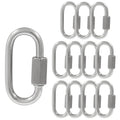 12Pcs 1/8 Inch 304 Stainless Steel D Quick Link Locking Connector