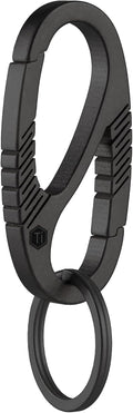 Titanium Carabiner Clip with Dual Gate Quick Release | Key Ring Organizer, Lightweight Titanium Material, Compact