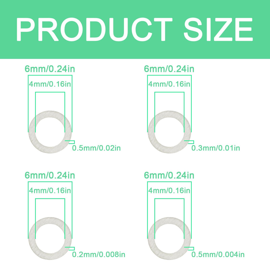M4×6mm Precision Spacer Washers for Fine Alignment, 304 Stainless Steel Set