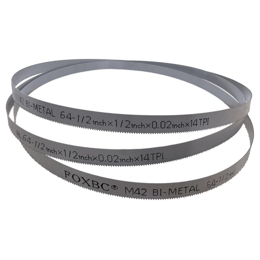 FOXBC 64-1/2 Inch Bi-Metal Bandsaw Blade, 64-1/2" X 1/2" X 14 TPI for Cutting Metal