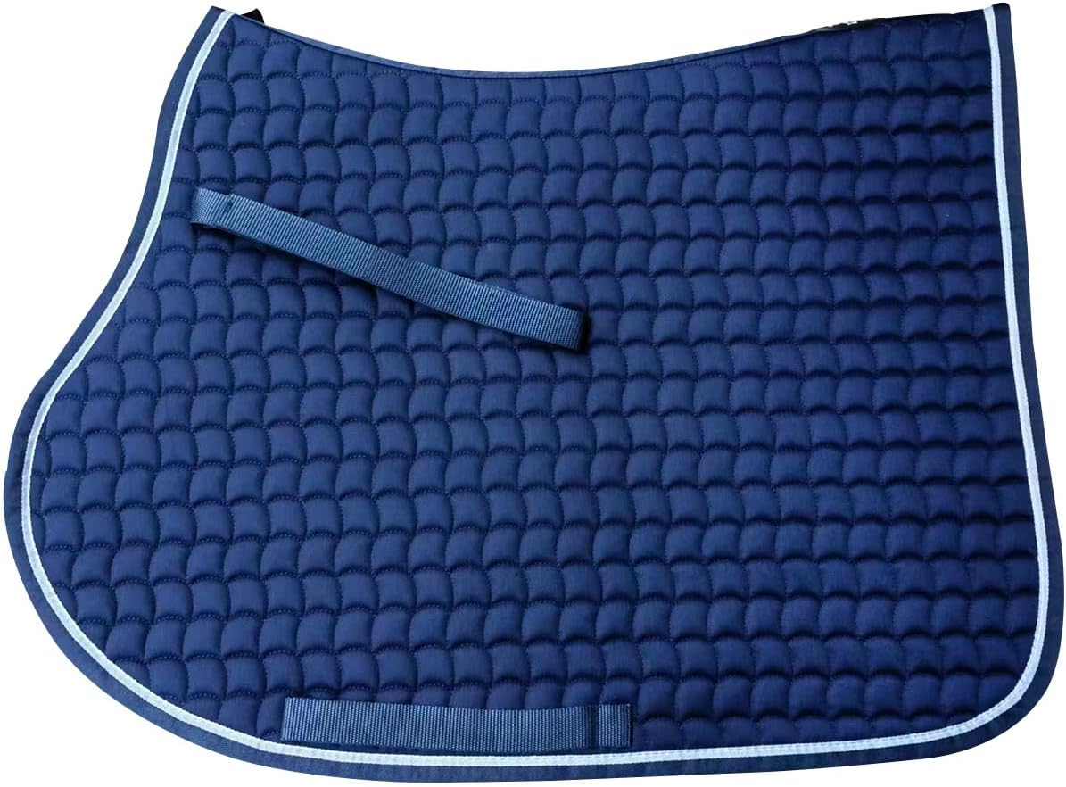 Premium English Horse Saddle Pad, Quilted Square Design, Available in Pink, Mint Green and Red etc, All-Purpose with