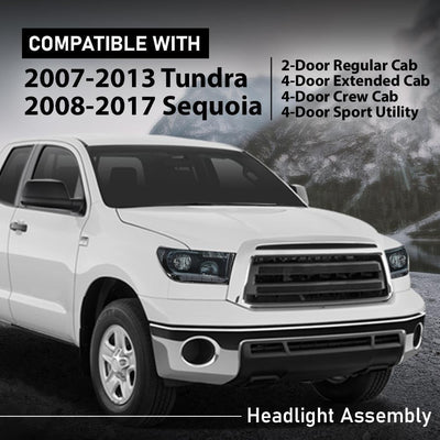 LED Headlights Fit Toyota Tundra 2007-2013/Sequoia 2008-2017