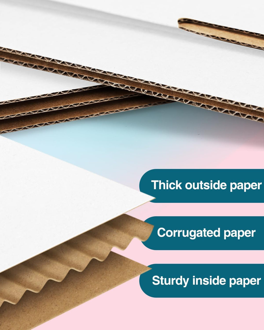 Shipping Boxes 6x4x3 inches Small Mailing Boxes 50 Pack White Cardboard Corrugated Box Mailers