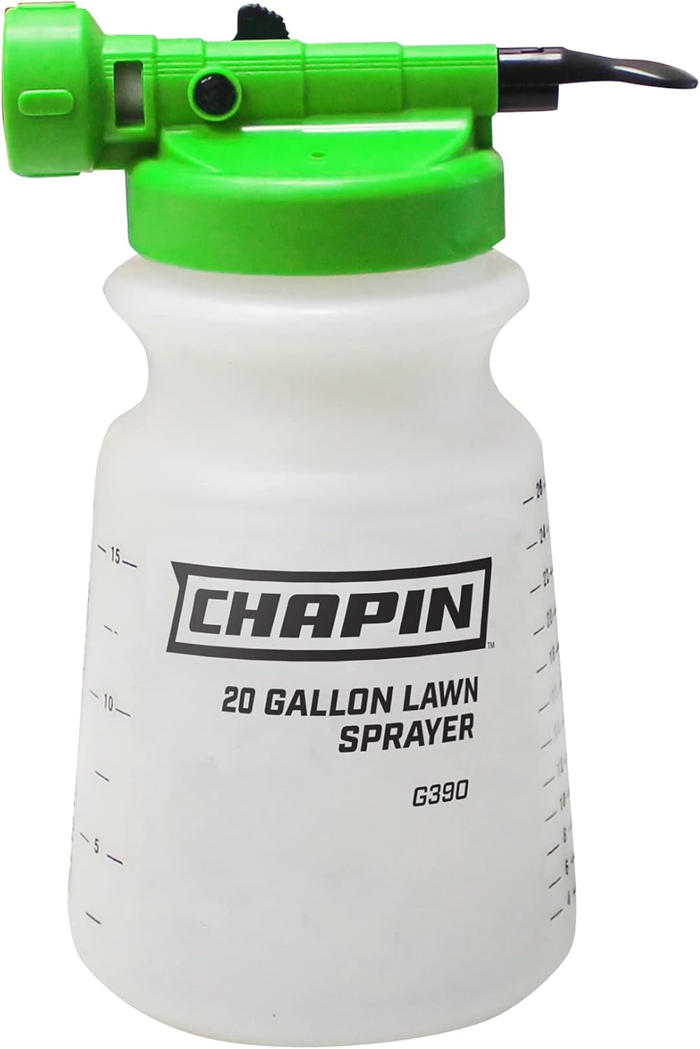 Chapin G390 Hose End Sprayer for Water Soluble Materials, 20 Gallon, 32 Ounce Tank, Finger Control and Backflow