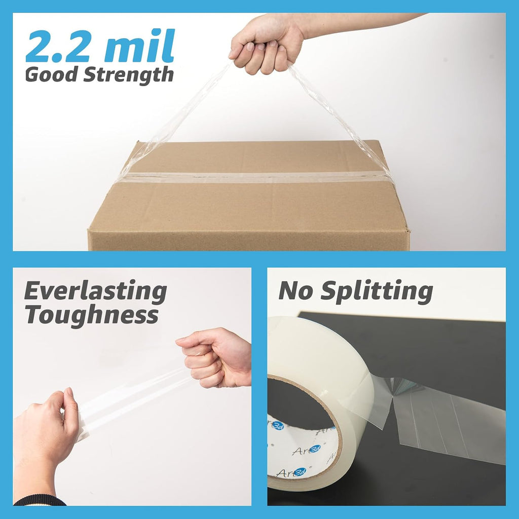 36 Rolls Clear Packing Tape, 1.88" x 55yds, Heavy Duty