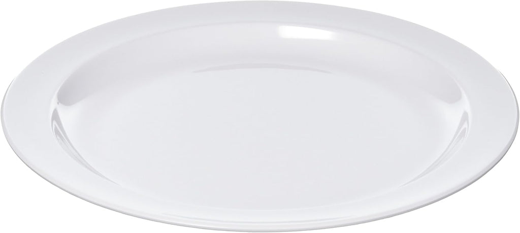 10" White Round Melamine Plate (Set of 12)