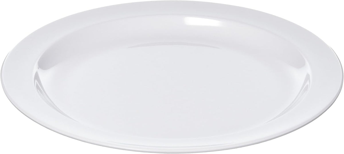 10" White Round Melamine Plate (Set of 12)
