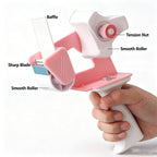 Lightweight Plastic Packing Tape Dispenser Gun, Fits Up to 2" Wide, Green